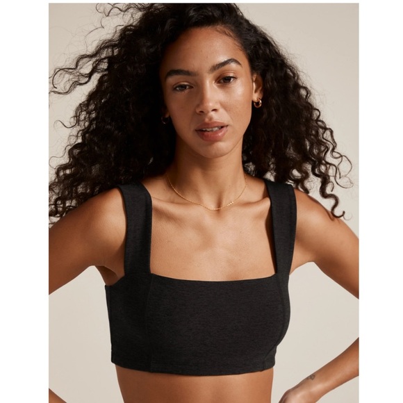 Beyond Yoga Women's Large Spacedye Squared Bra Sports Darkest Night NWT Black - Picture 7 of 7